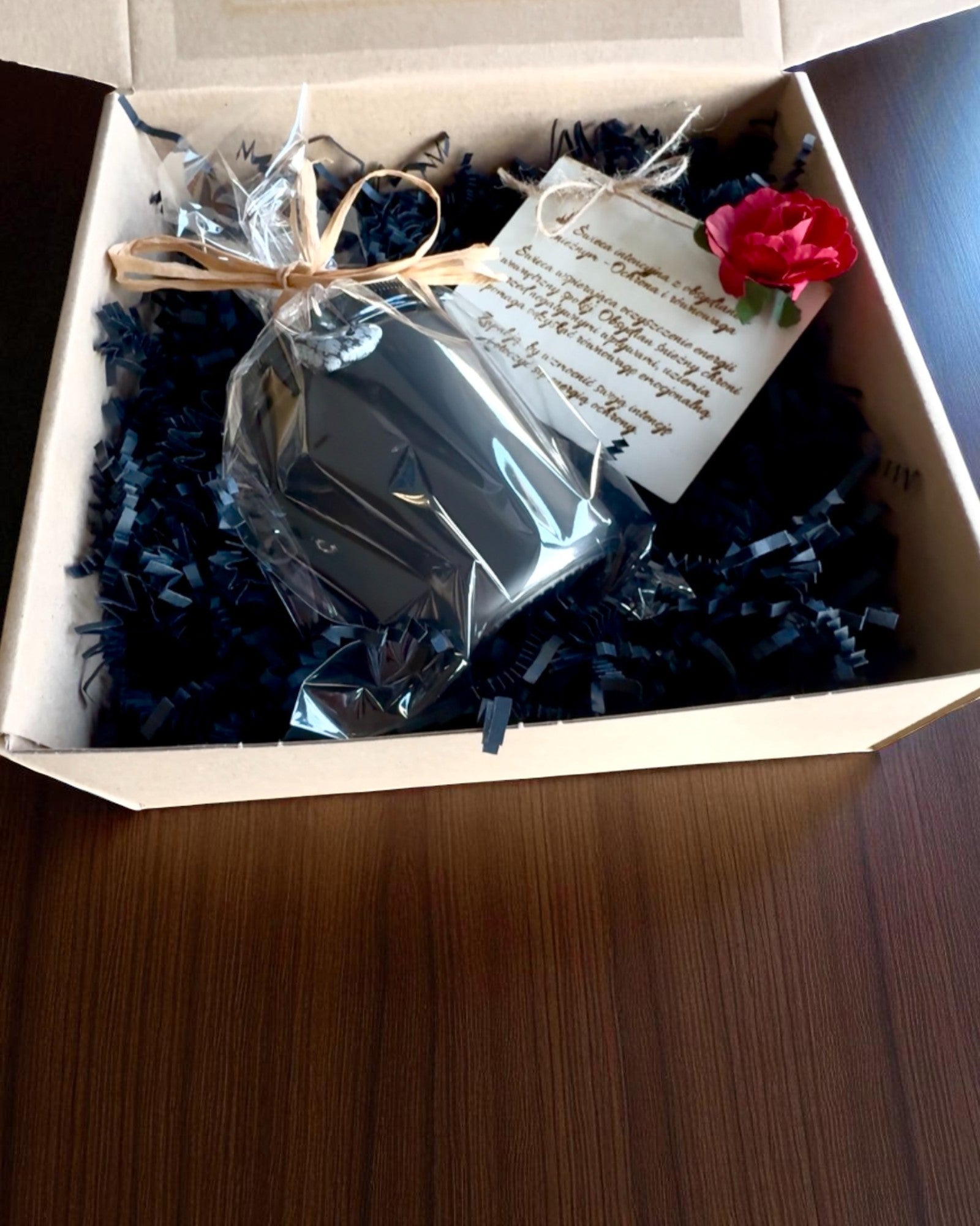 Intentionale Sojakerze Obsidian – Selbstbewusstsein und innere Stärke, 250 ml, personalisierbar als Geschenk