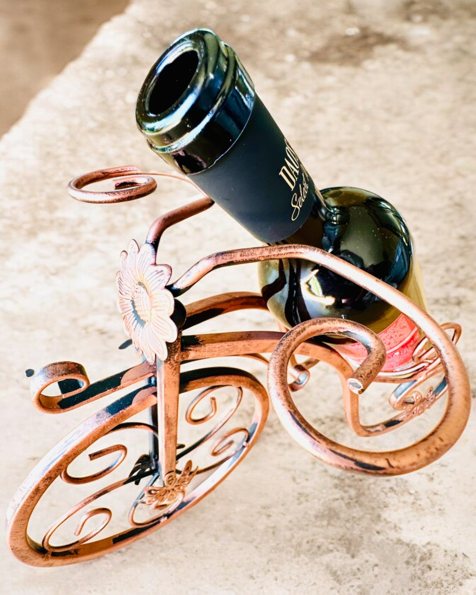 Fahrrad-Weinregal "WineCycle" - Möglichkeit zur Personalisierung mit Gravur als Geschenk