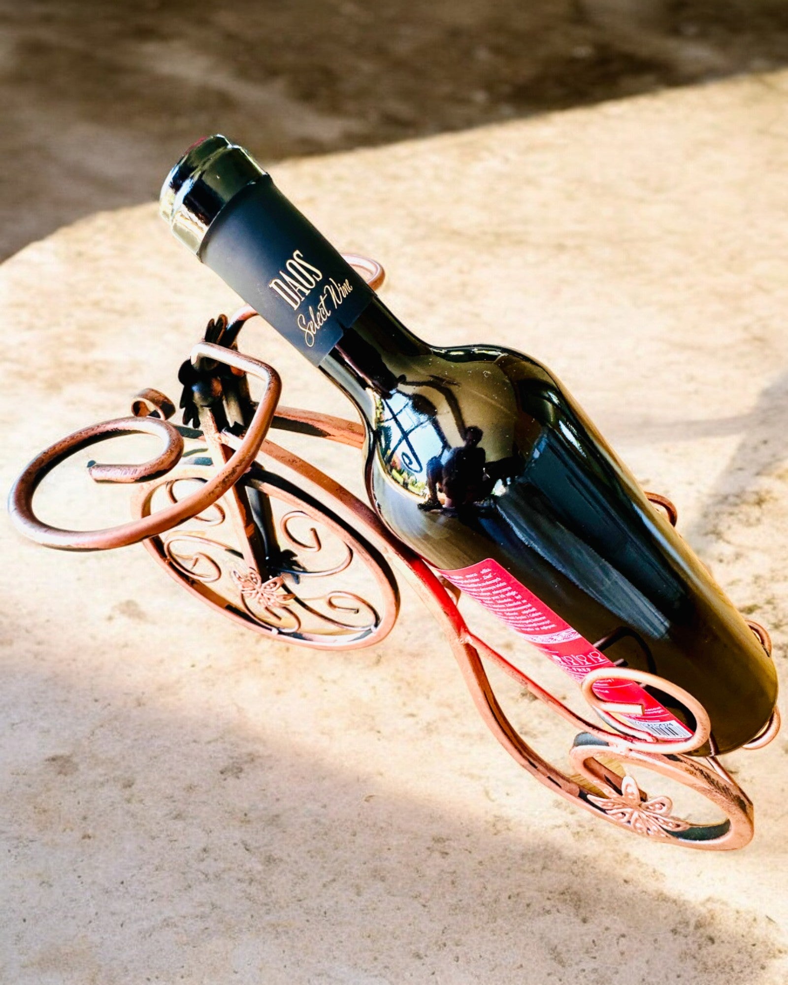 Fahrrad-Weinregal "WineCycle" - Möglichkeit zur Personalisierung mit Gravur als Geschenk