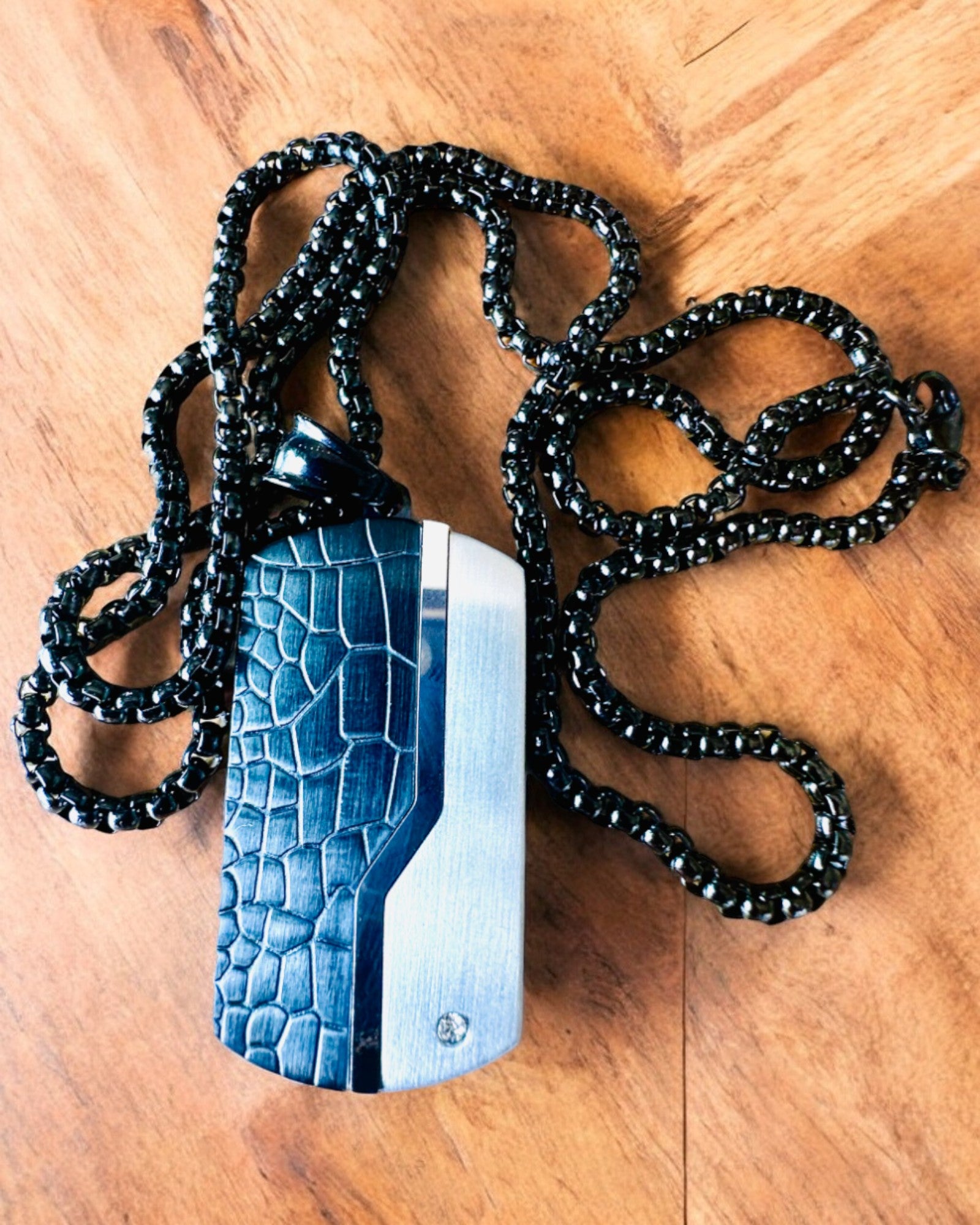Herren Halskette Dog Tag „SteelVision“ – Edelstahl, 15 Varianten, Personalisierung mit Gravur