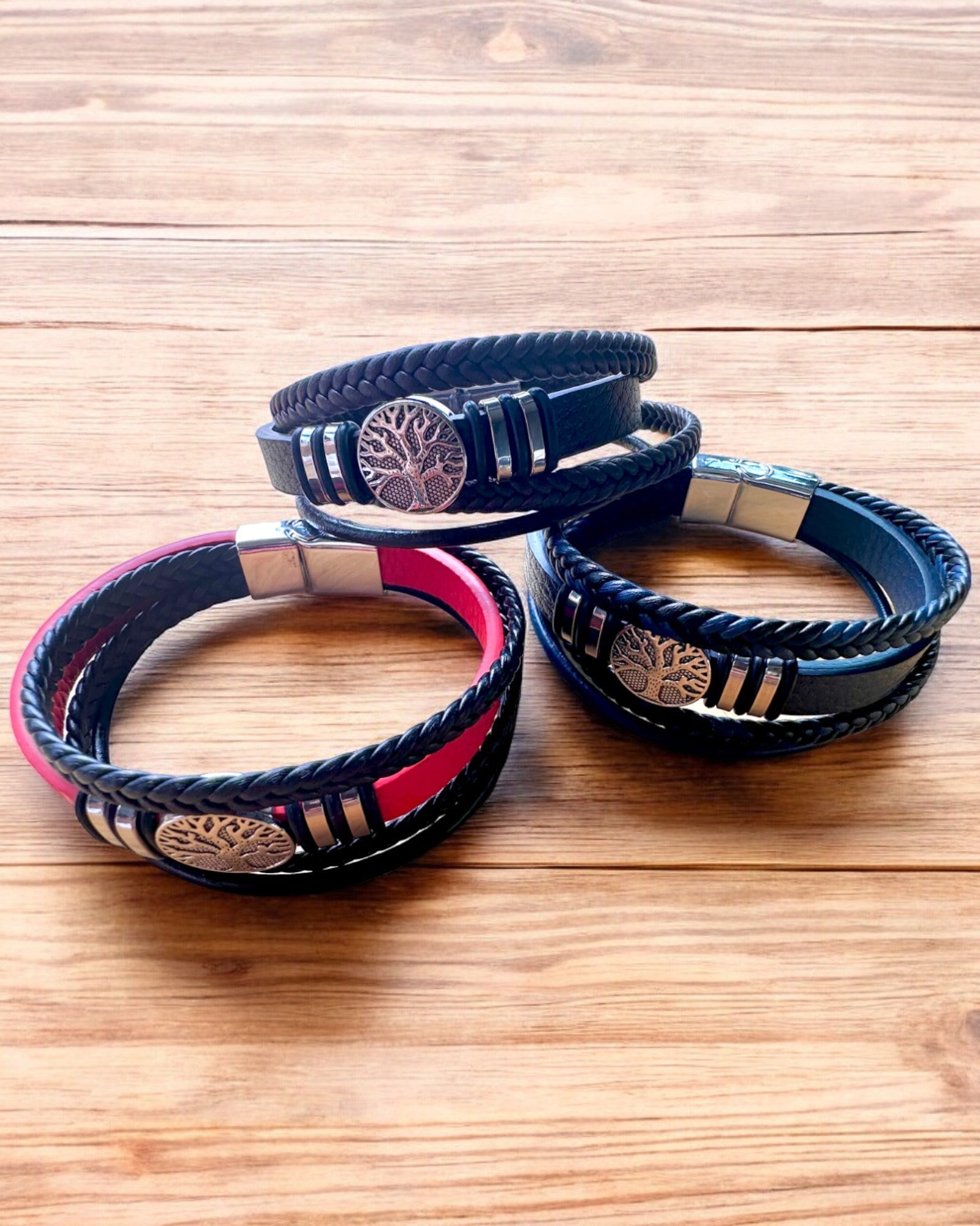 Armband "Baum des Lebens" mit Personalisierungsmöglichkeit als Geschenk, 3 Farbvarianten