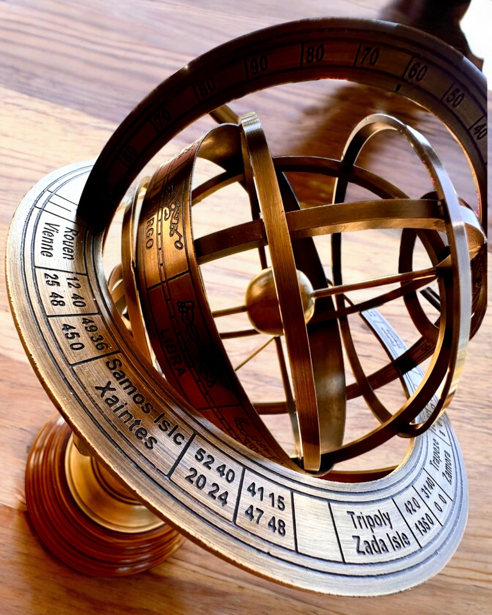 Astrolabium Artis 2 - 30 cm Höhe, Handgefertigt mit Gravuroption, Dekoration für das Büro, Premium