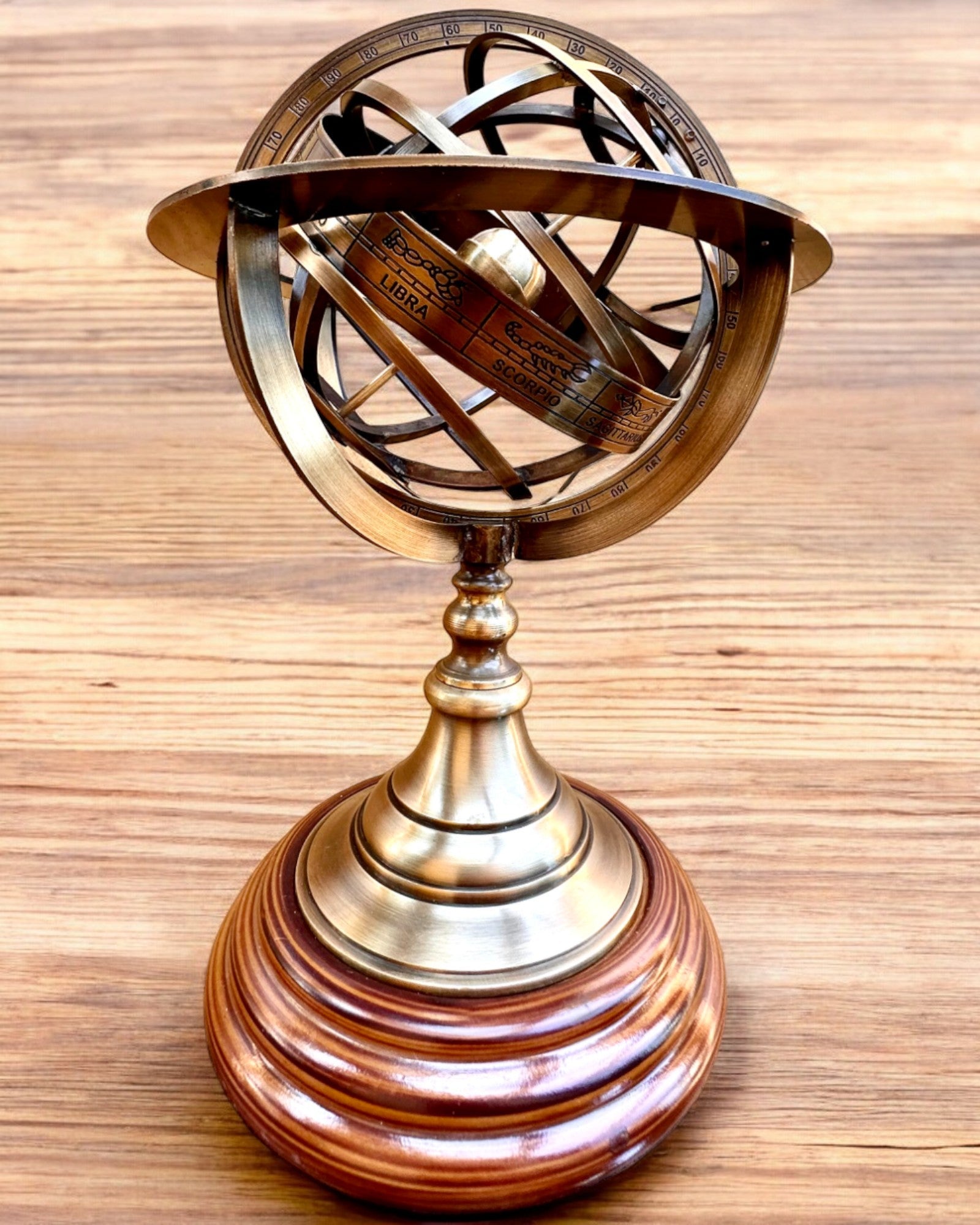 Astrolabium Artis 2 - 30 cm Höhe, Handgefertigt mit Gravuroption, Dekoration für das Büro, Premium