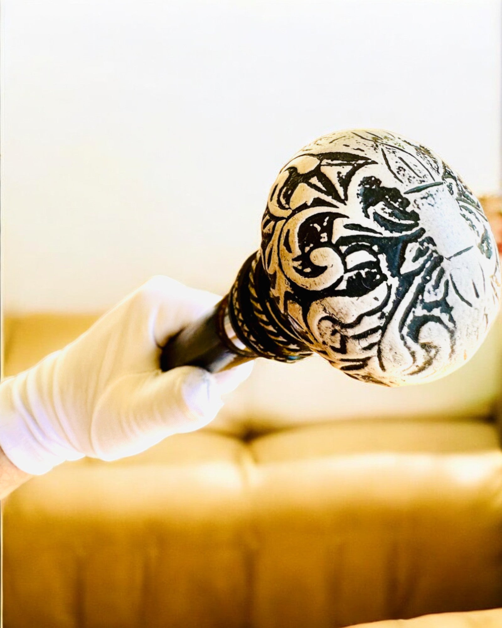 Spazierstock "Majestätsstock" aus Holz, handgefertigt, Gravur möglich, 2 Varianten zur Auswahl