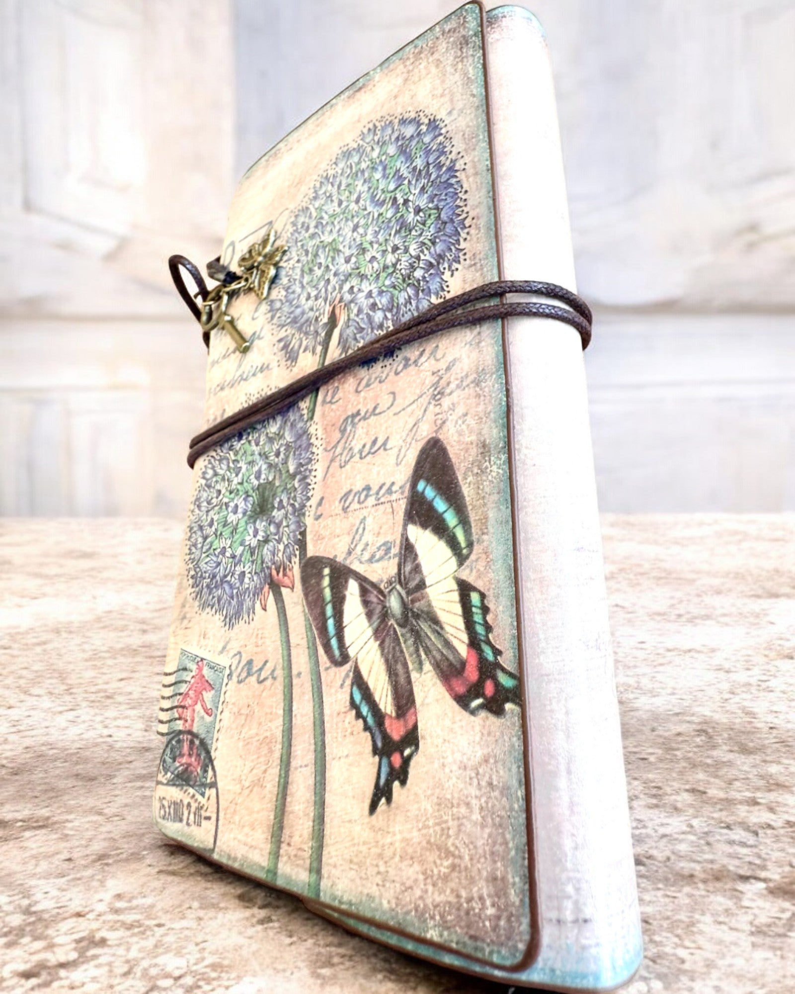 Vintage Memoire Notizbuch mit personalisierter Gravur - 3 Designs zur Auswahl, Notizbuch als Geschenk