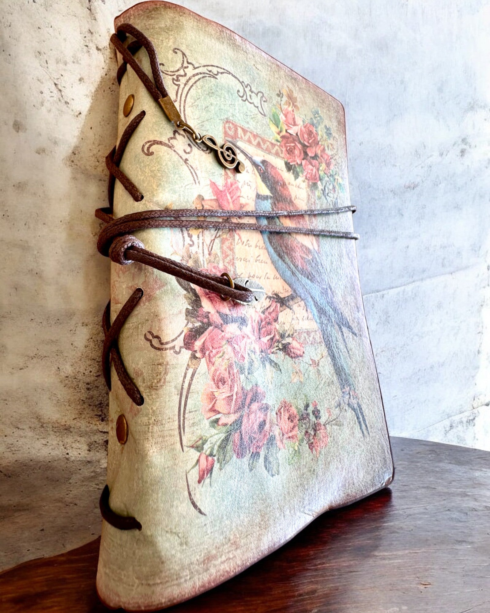 Vintage Memoire Notizbuch mit personalisierter Gravur - 3 Designs zur Auswahl, Notizbuch als Geschenk