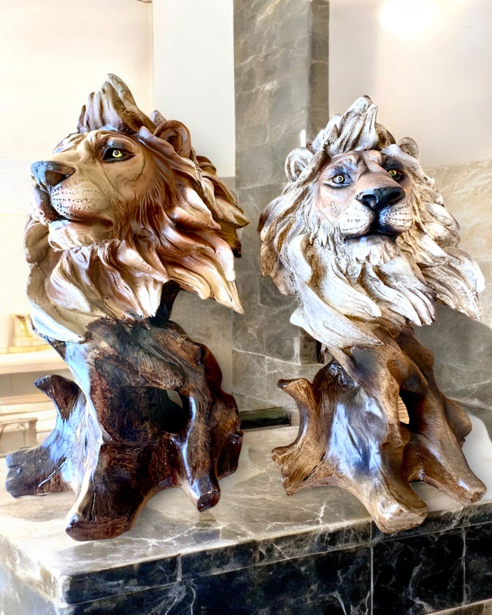 Löwenmut Figur aus Harz, 28 cm Höhe, mit Gravuroption als Geschenk