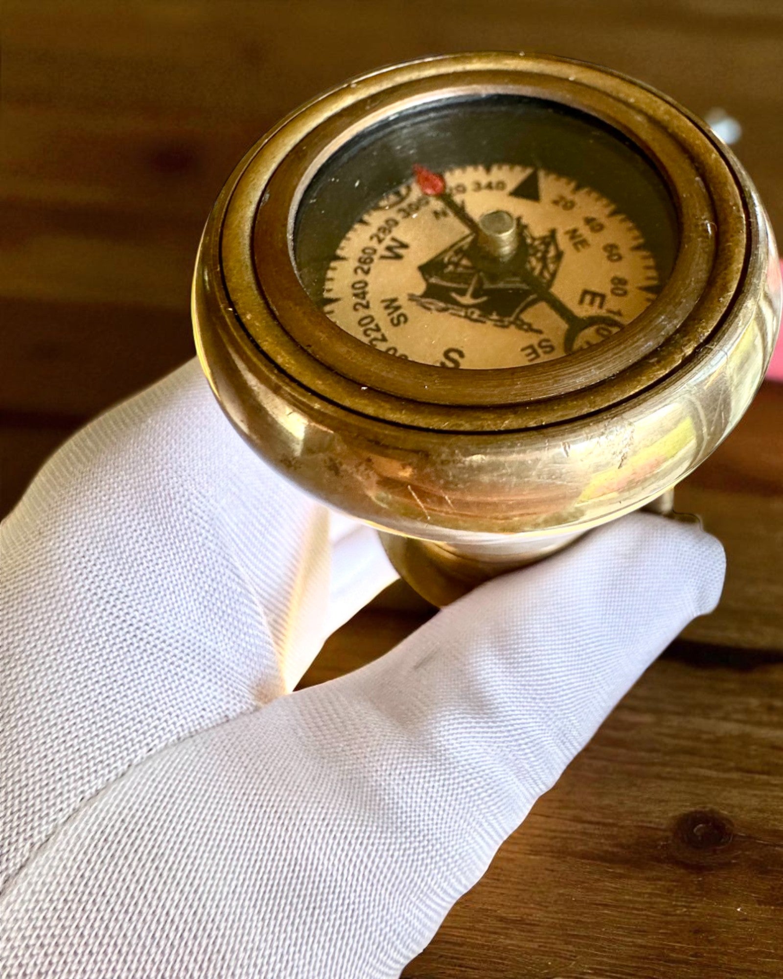 Navigator-Stock 2.0 mit Kompass und verstecktem Fernrohr, personalisierbar mit Gravur als Geschenk