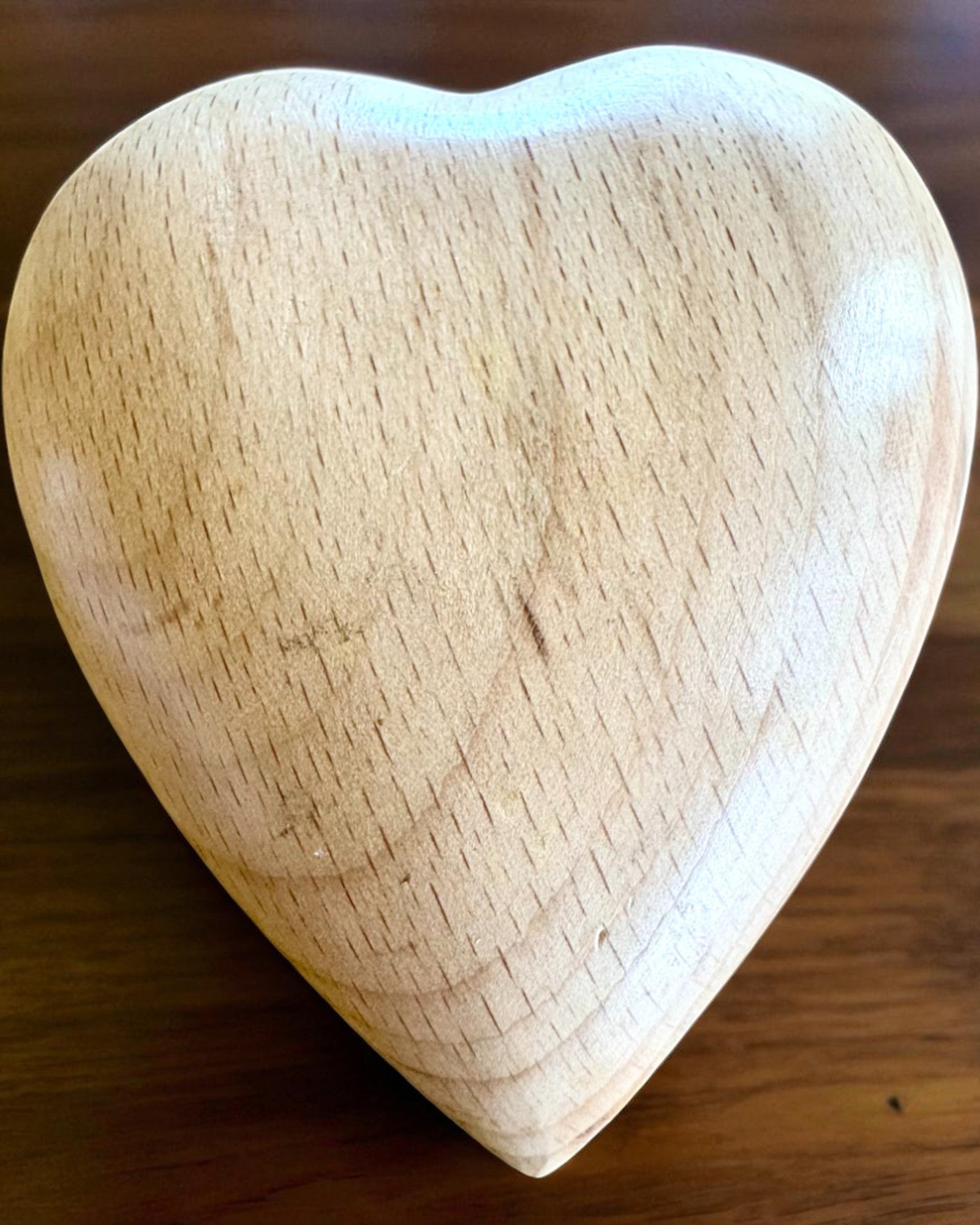 Holzherz, 9 cm Schatulle für geheime Gefühle, Möglichkeit der Personalisierung mit Gravur als Geschenk