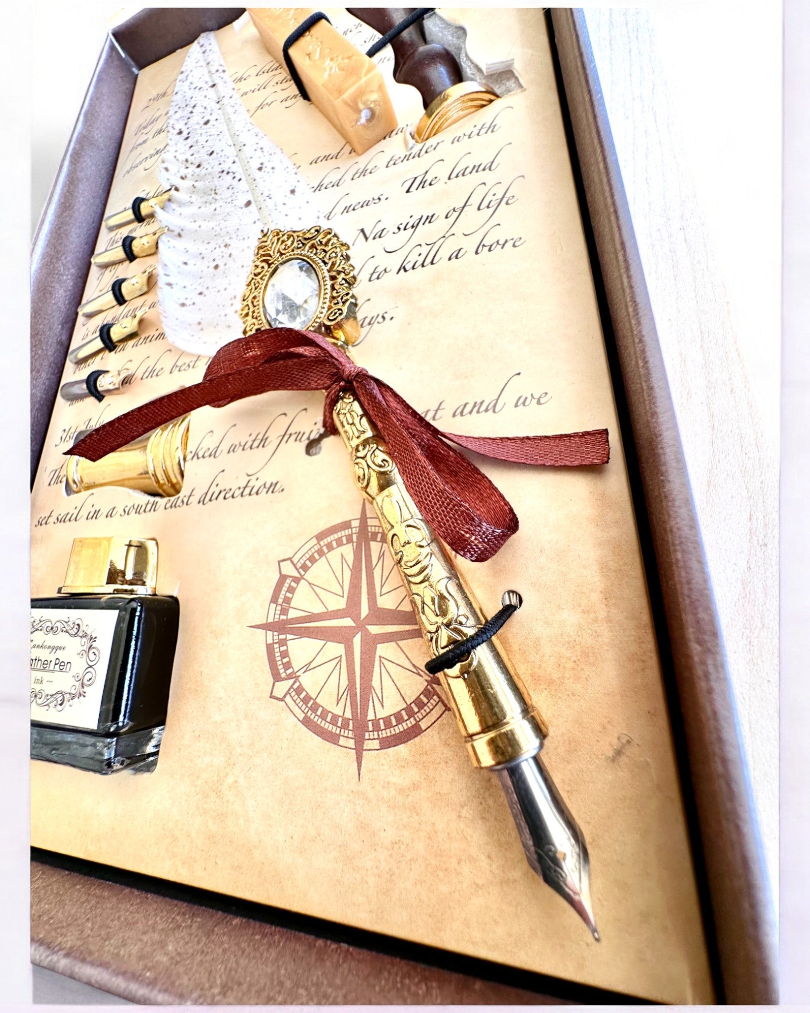 Kalligrafie-Set "Eleganz in der Praxis" mit Gravuroption, als Geschenk. 2 Farbvarianten zur Auswahl