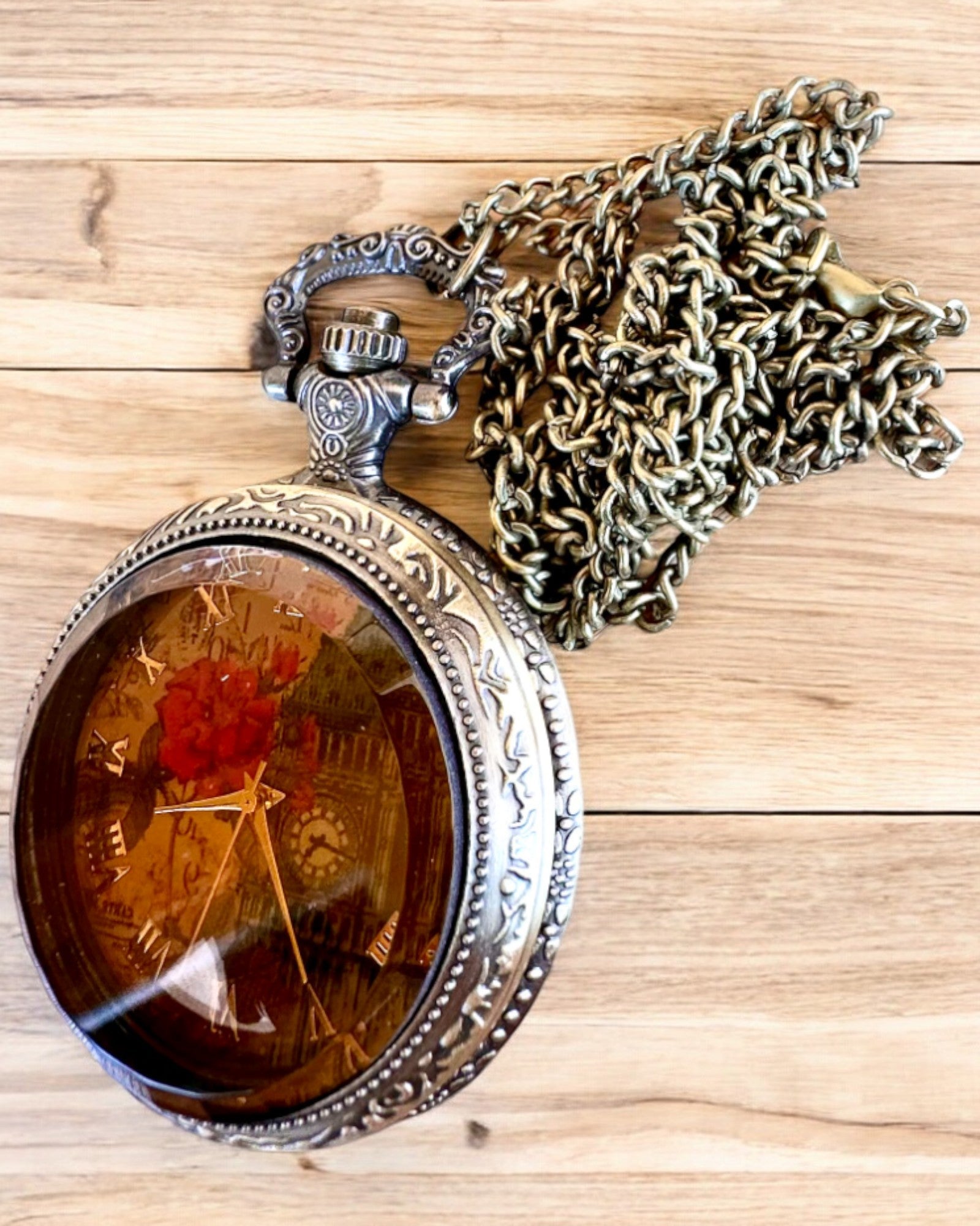 Taschenuhr "Vintage Charm" mit Gravur zur Personalisierung als Geschenk