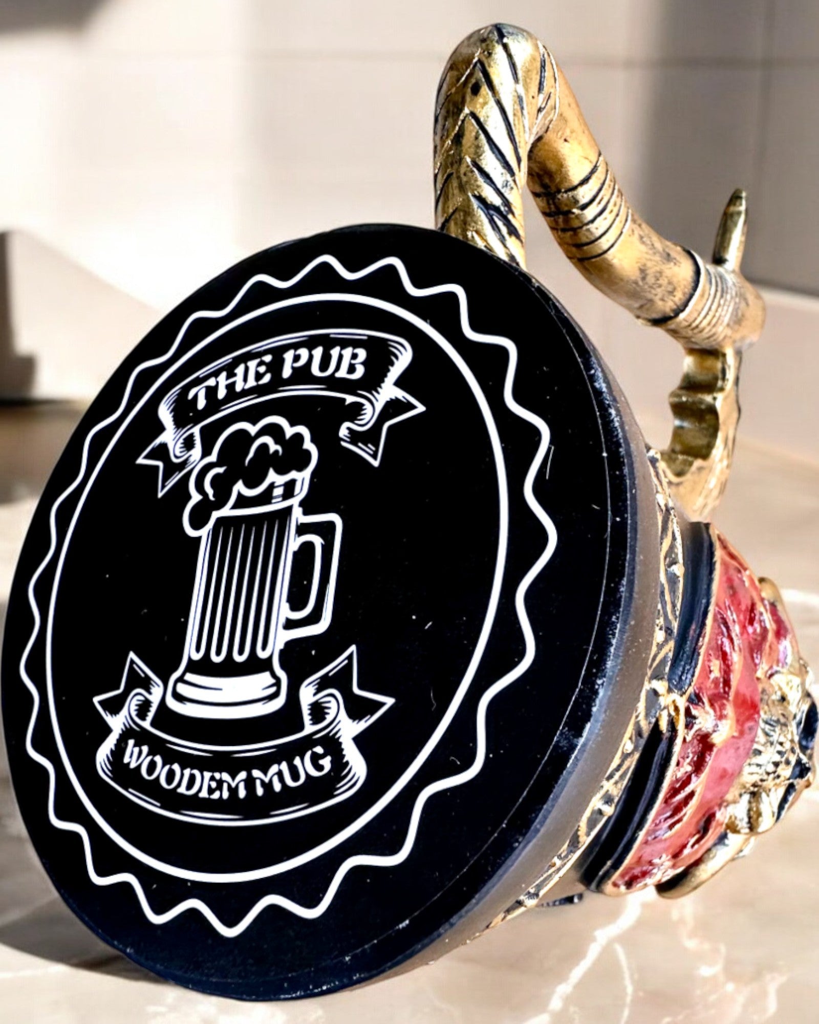 Karnawałowy Kufel Wojownika - 600 ml, 16 cm Höhe, Möglichkeit zur Personalisierung mit Gravur als Geschenk