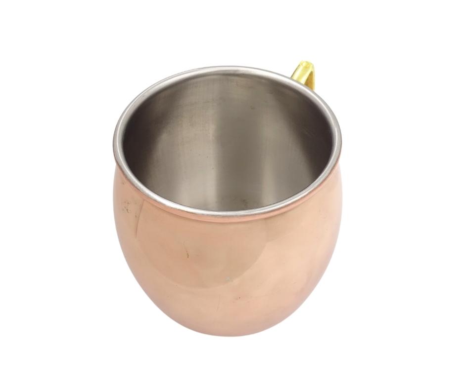 Kupferbecher aus Edelstahl 304 - Fassungsvermögen 500ml mit Kupferschicht überzogen - MM7012
