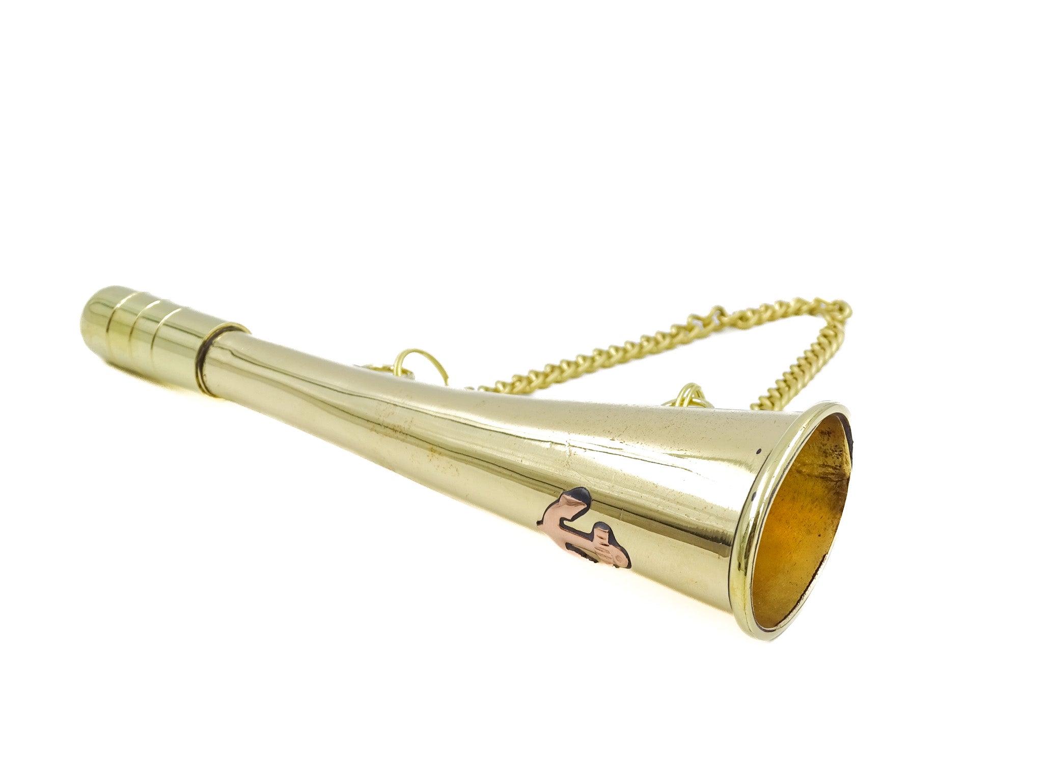 Kleines Signalhorn aus Messing mit Kette - Nebelhorn MIW135