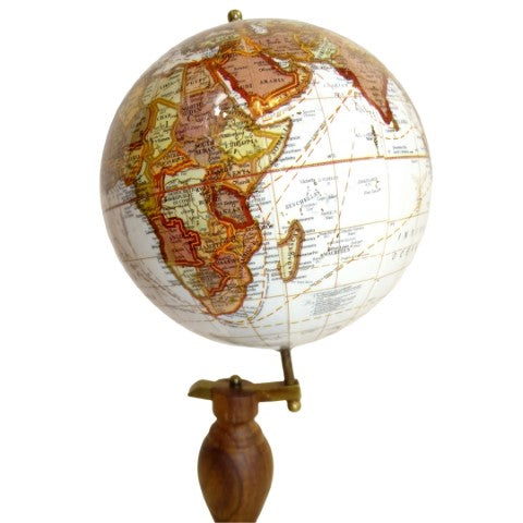 Eleganter dekorativer Globus auf Holzsockel - World GLB-0096B