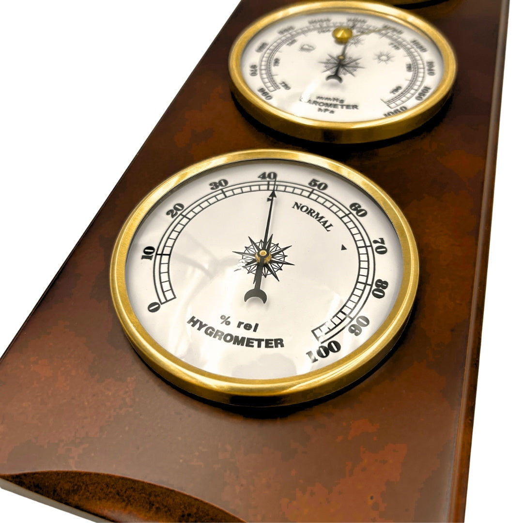 Elegante Wetterstation – Barometer Thermometer Hygrometer 36cm Retro - YG336