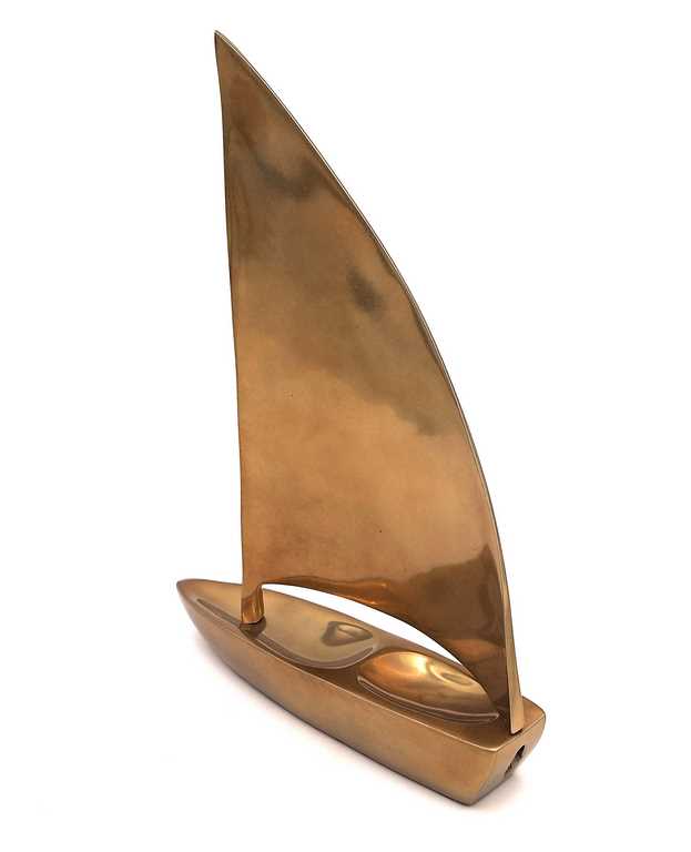Großes Segelboot - Aluminium - 47x38 cm - N-3044