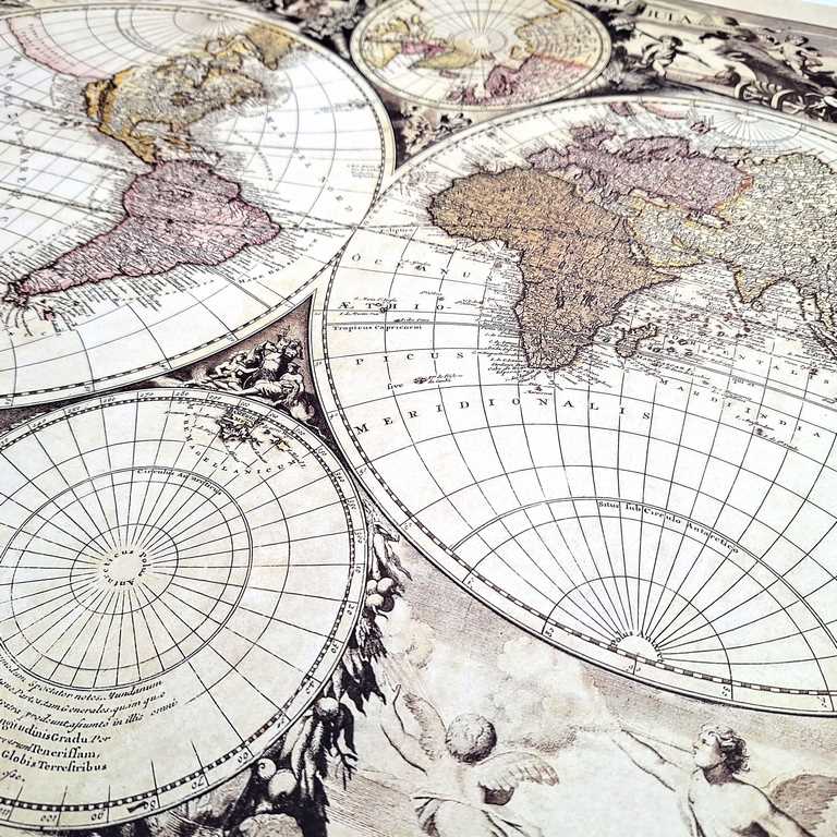 Weltkarte 1686 - G. Valck Reprint - M1686 – Geschenk für Historiker