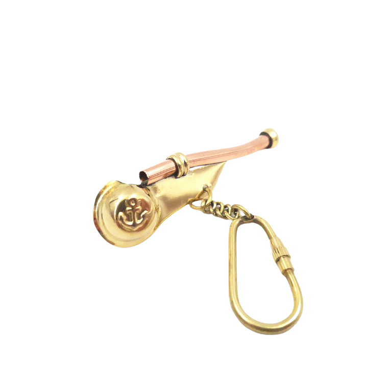 Schlüsselanhänger Messing-Bootsmannspfeife - KRT28B