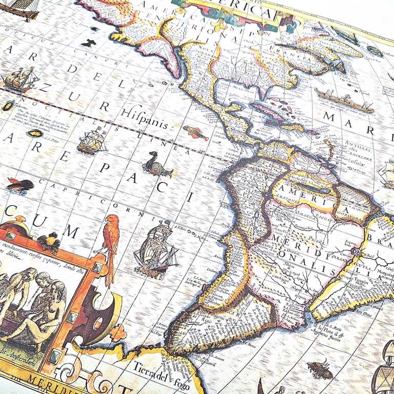 Karte von Amerika 1628 - J. Hondius Reprint - M1628