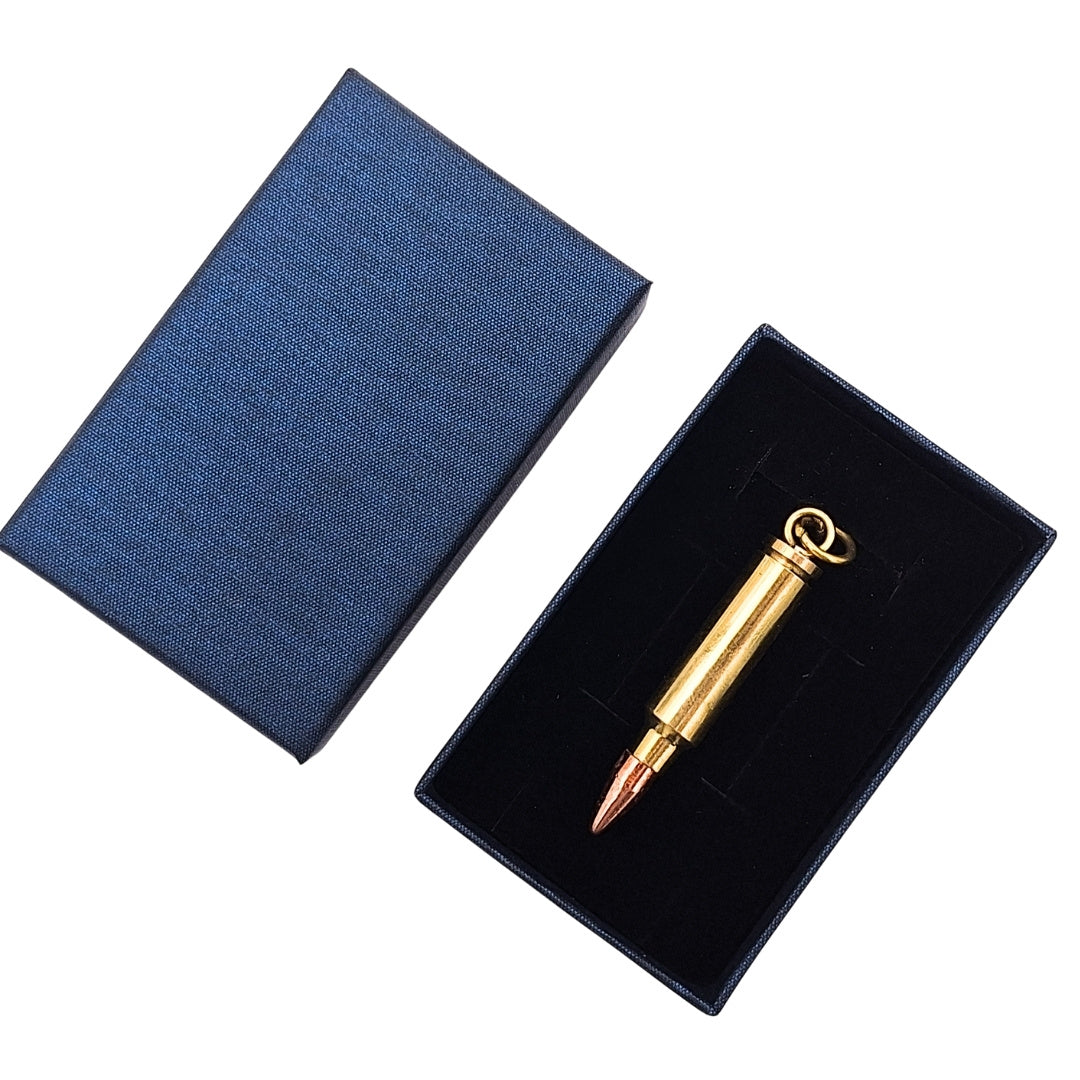 Schlüsselanhänger Patrone Geschoss in eleganter Schachtel - Militärisches Geschenk – KRT18A