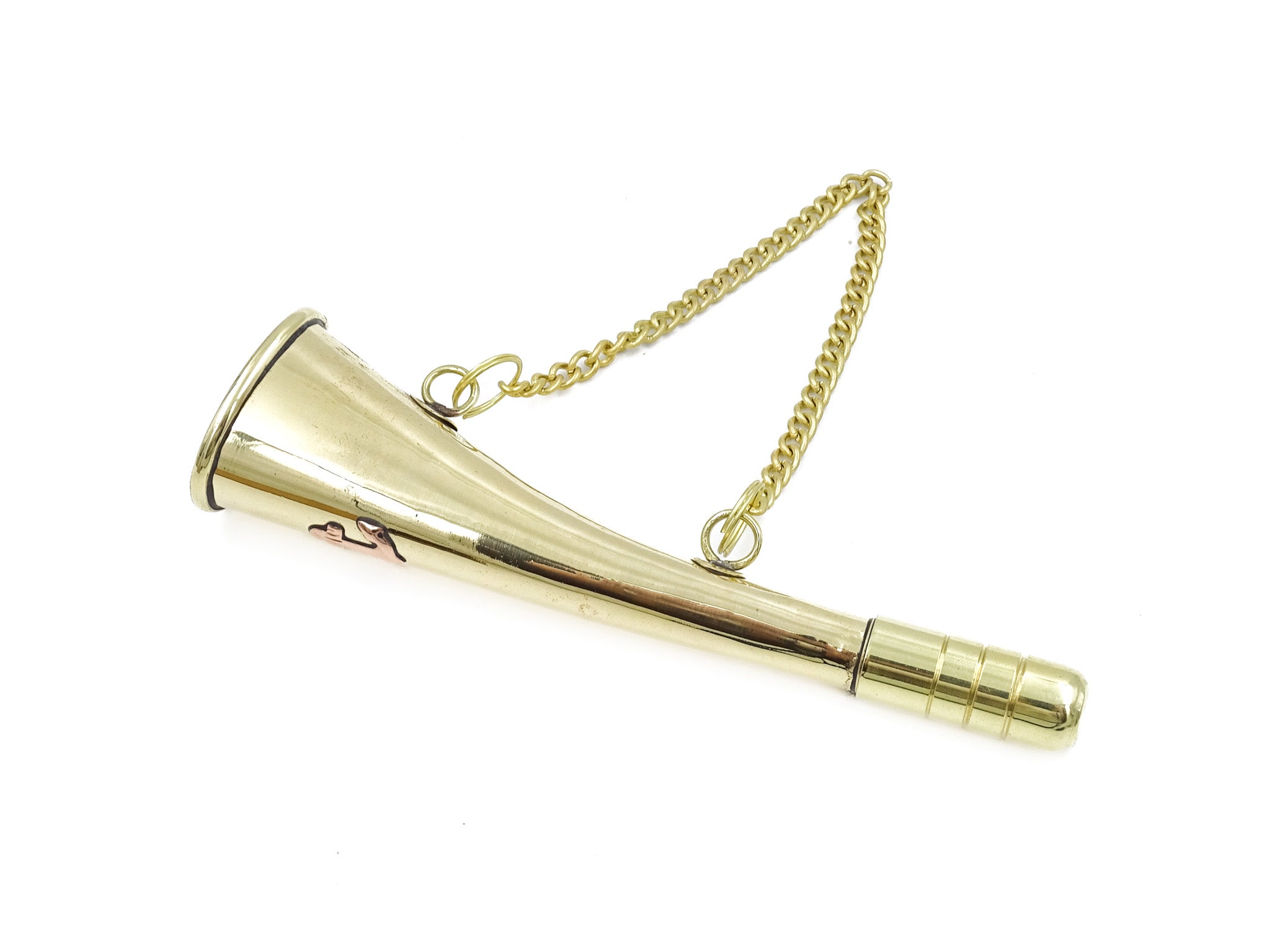 Kleines Signalhorn aus Messing mit Kette - Nebelhorn MIW135