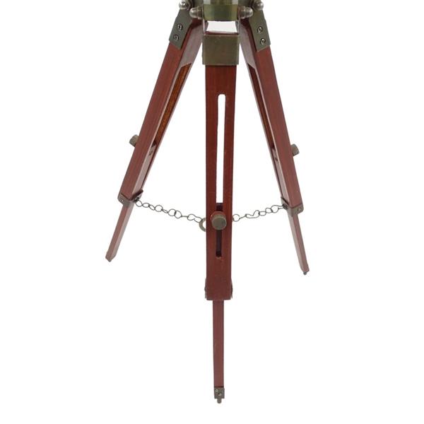 Eleganter Kolonialglobus auf hölzernem Dreibein NC2140 mit verstellbarer Höhe bis 78 cm, laminierter Karte in Weiß- und Brauntönen, ideal als Geschenk mit Möglichkeit zur Personalisierung durch Gravur