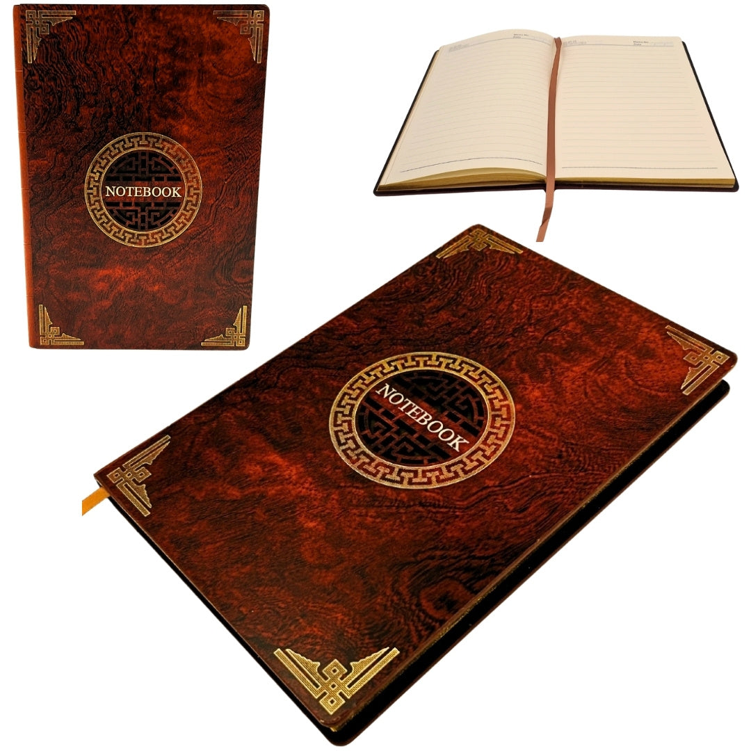 Elegantes Notizbuch A5 Holzumschlag – EE1