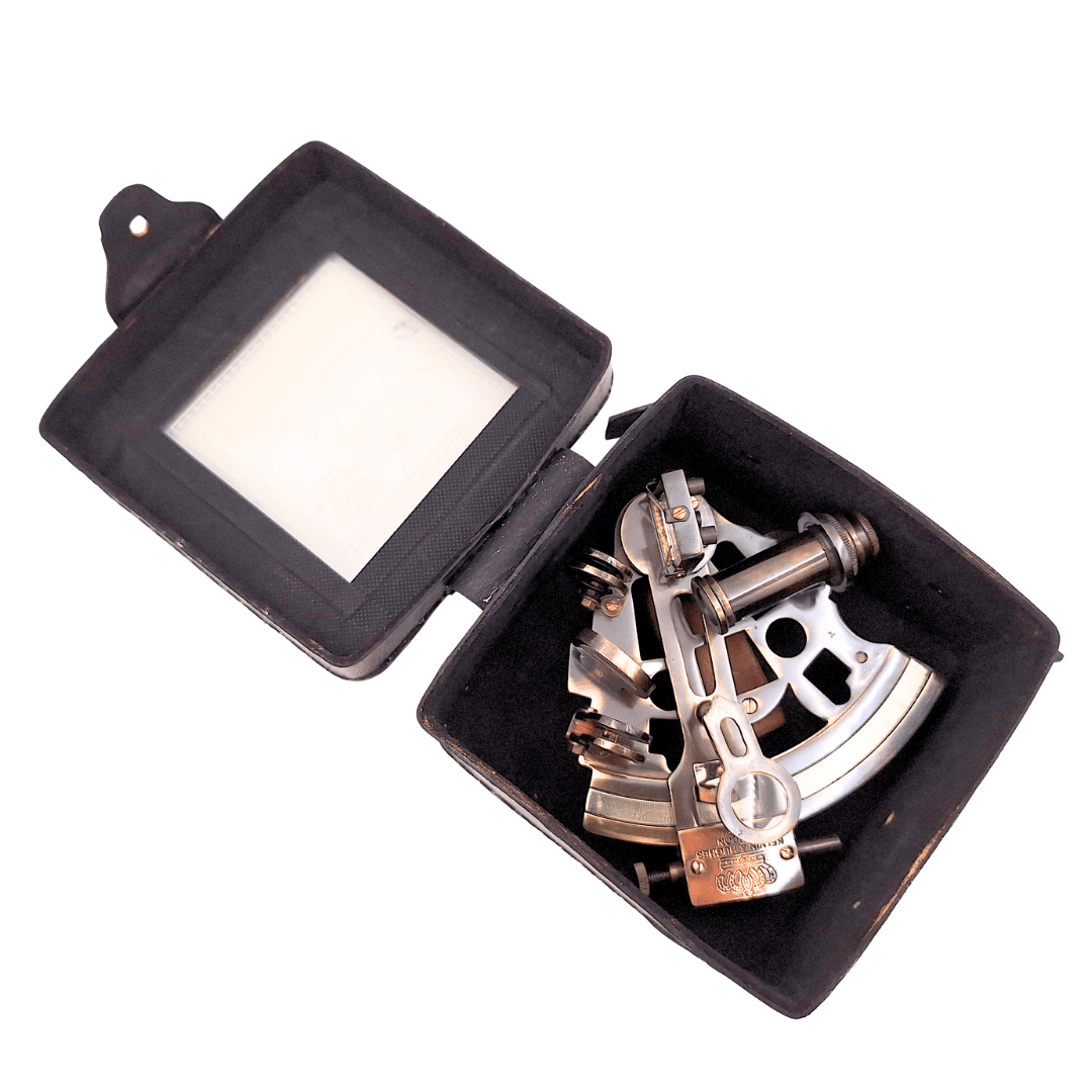 Messing-Sextant in Lederetui – ST003