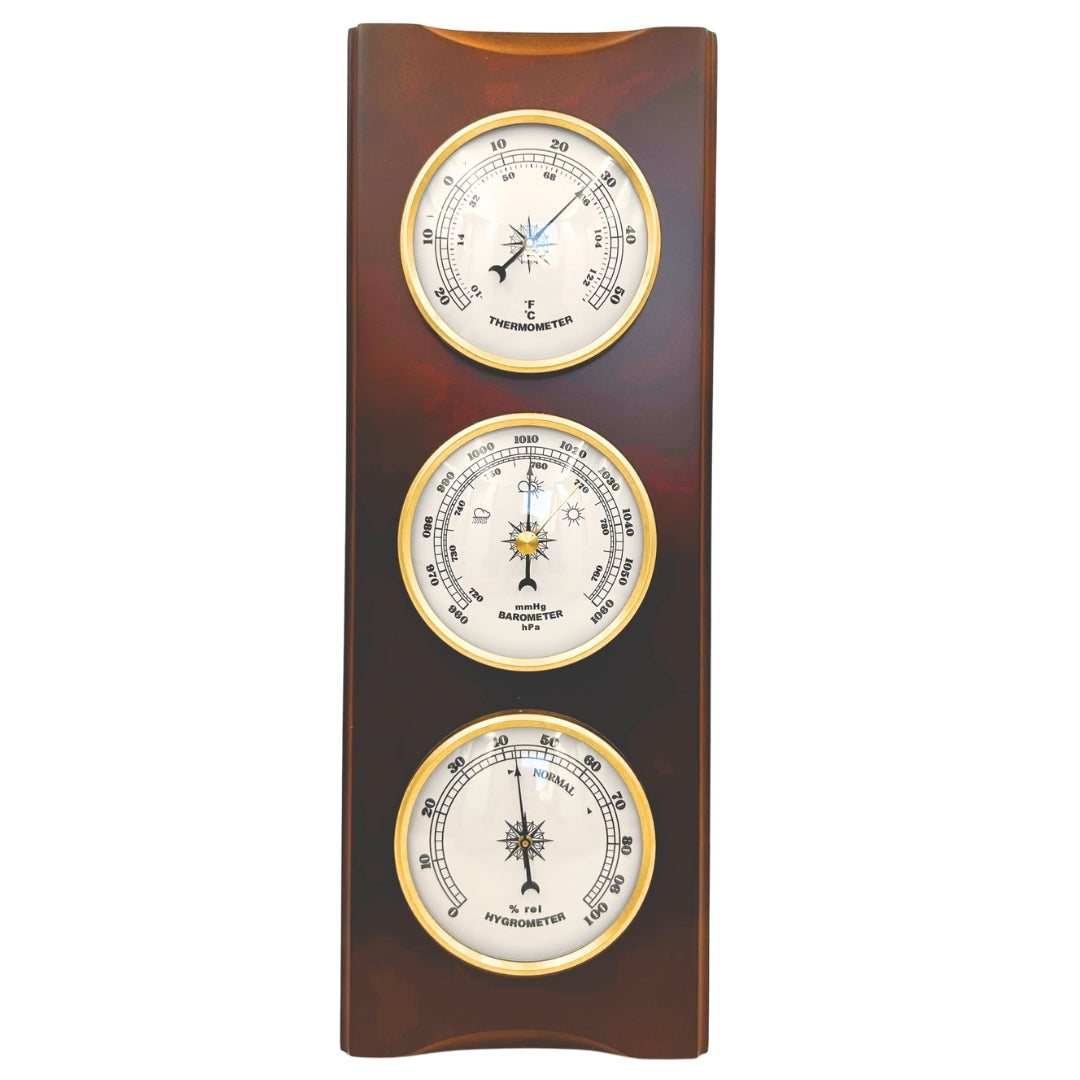 Elegante Wetterstation – Barometer Thermometer Hygrometer 36cm Retro - YG336