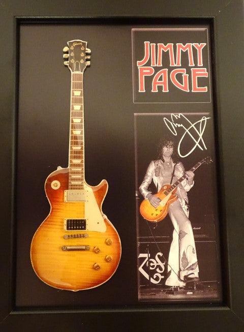 Mini-Gitarre im Stil von Jimmy Page im Rahmen FMG-012