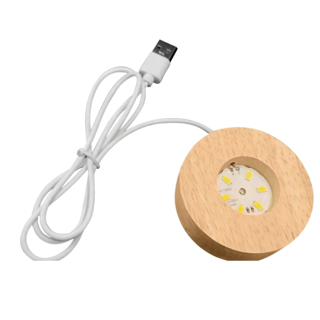 3D-Glaskugel Mond- LED-USB-Nachtlampe - Schreibtisch-Gadget
- KKS