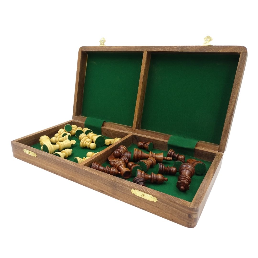 Holz-Schachspiel 40×40 cm– kleiner Mangel – klappbares Schachbrett - G114