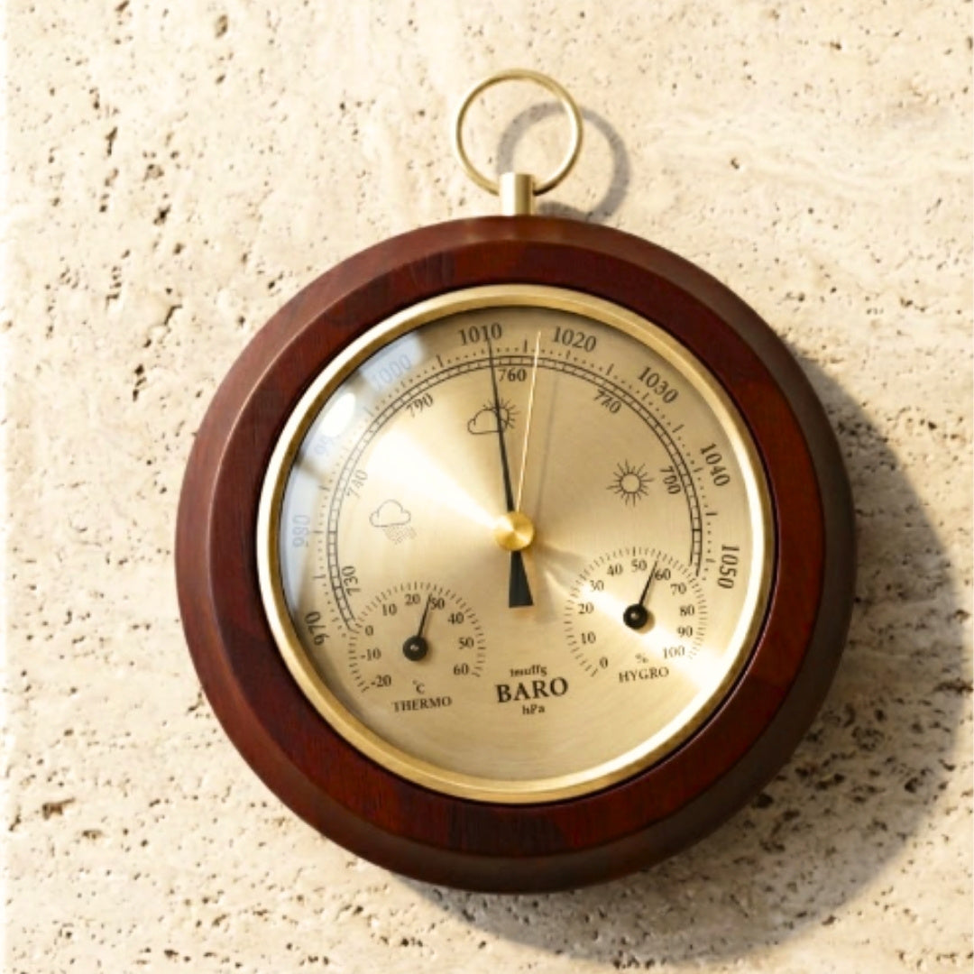 3-in-1-Wetterstation Thermometer Barometer Hygrometer rund - YG386