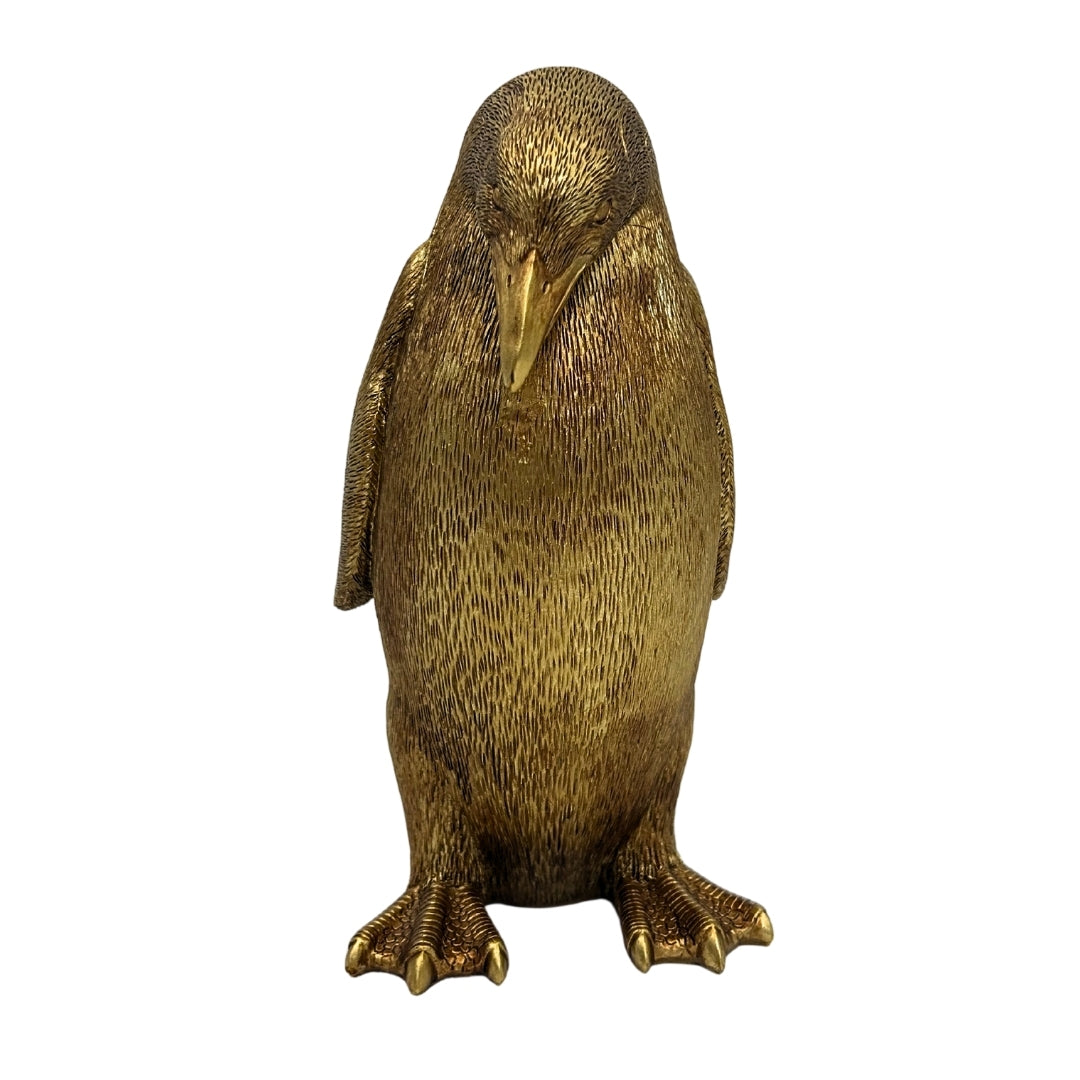 Dekorfigur goldener Pinguin Höhe 20,5 cm – 3989FJZ