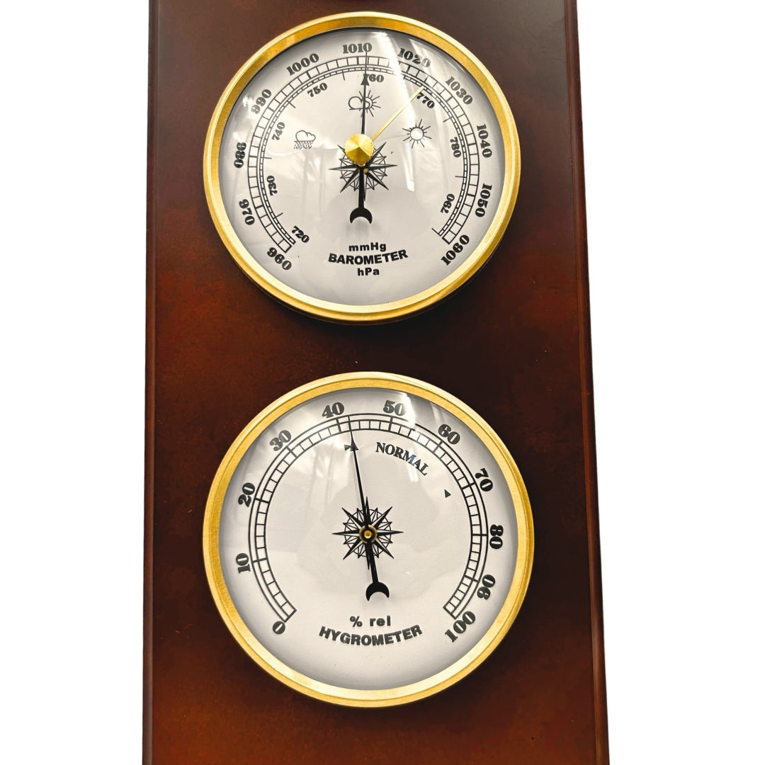 Elegante Wetterstation – Barometer Thermometer Hygrometer 36cm Retro - YG336