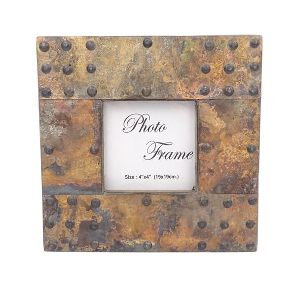 Holz-Bilderrahmen mit Blechbeschichtung - A-1106 - Fotoformat 10x10cm