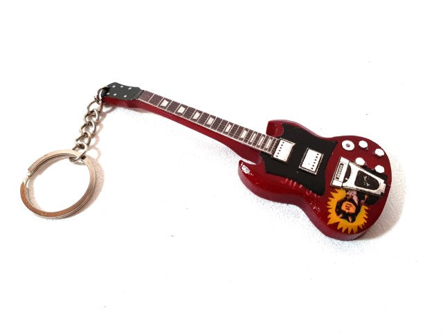 Schlüsselanhänger in Form einer AC/DC Gitarre