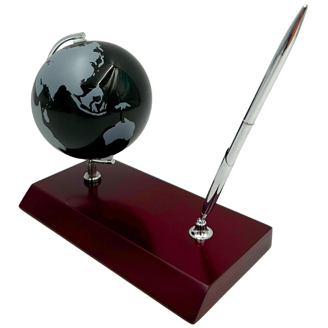 Elegantes dekoratives Schreibtisch-Set Globus Stifthalter - Geschenk für den Chef – WBK