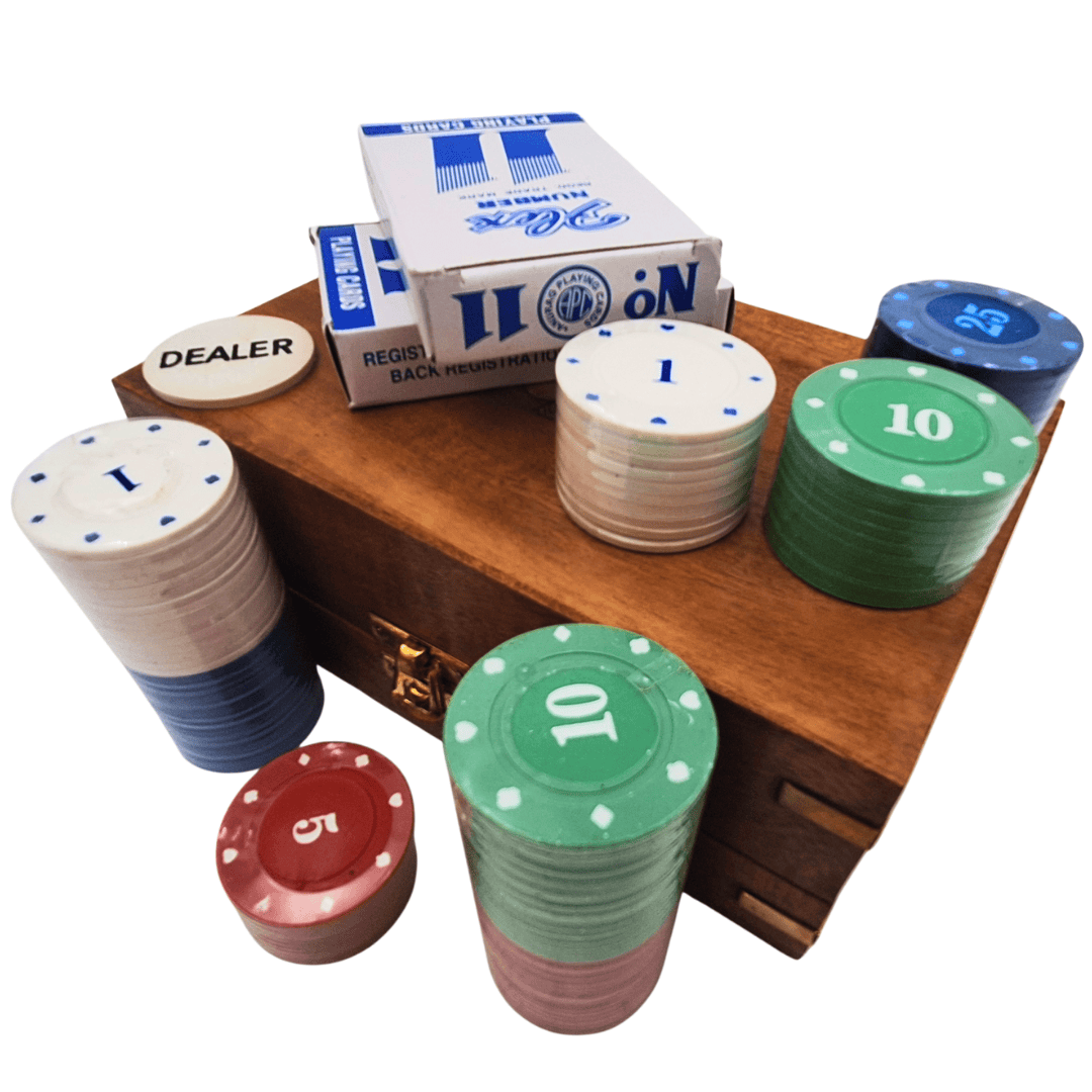 Elegantes Pokerset in Holzbox – 100 Jetons - DNU-102