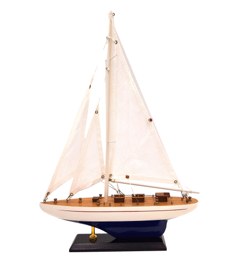 Holzmodell einer Yacht, Höhe 42cm – M1