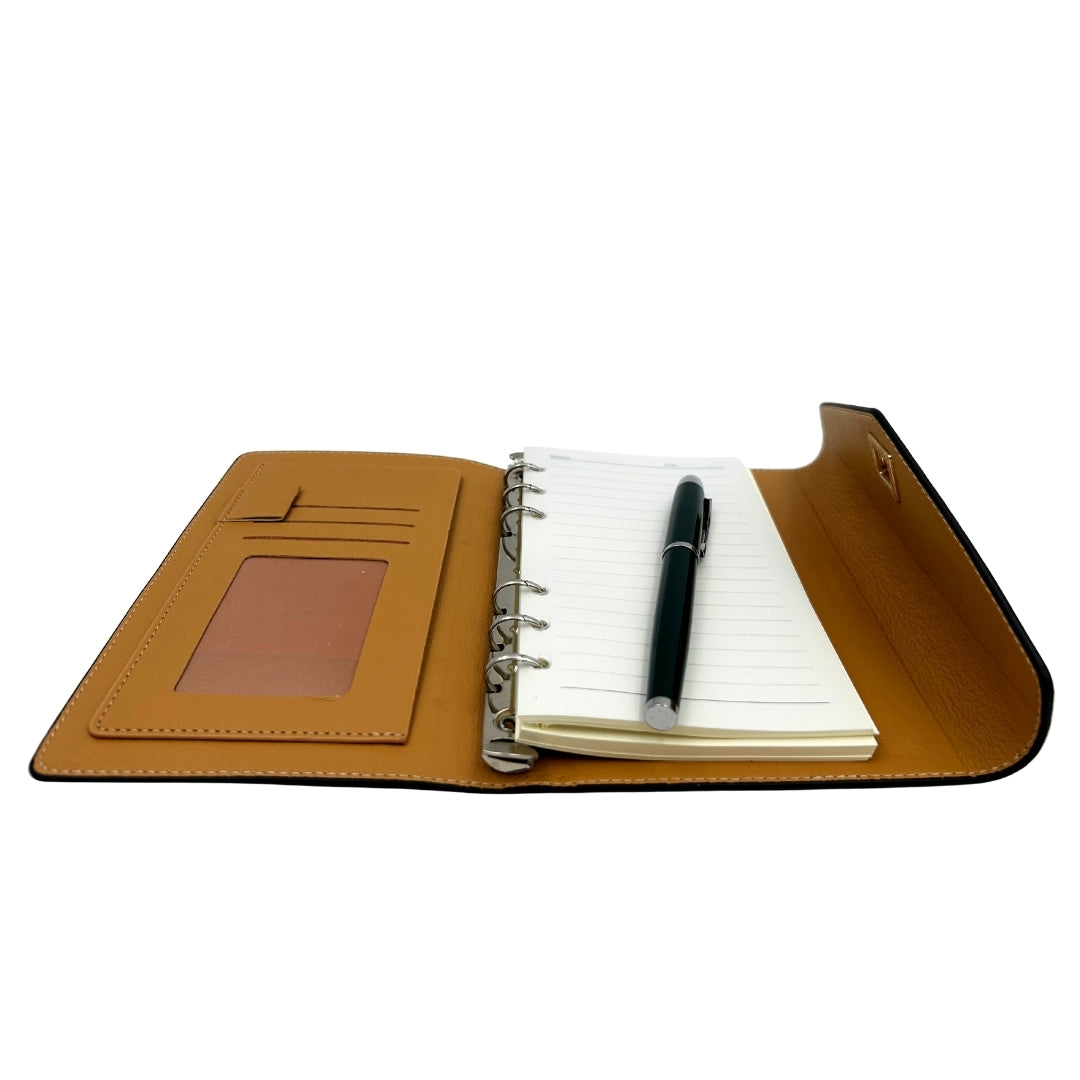 Elegantes Geschenkset - Ledernotizbuch mit Kugelschreiber in Geschenkbox – Premium – EE8