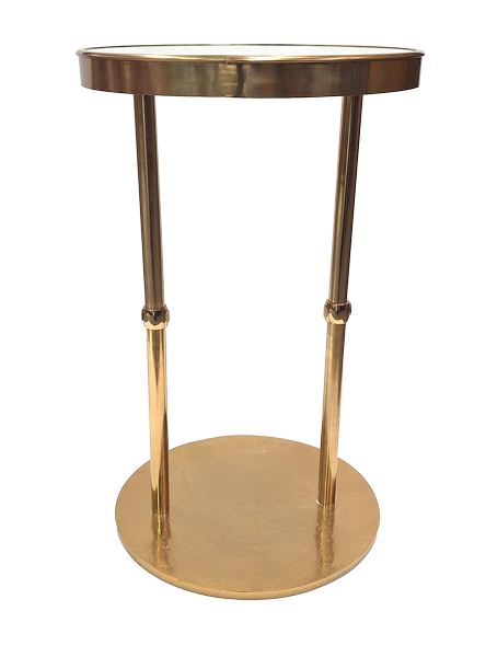 Goldener Glamour-Metalltisch mit Uhr – schöne Dekoration – 1056A