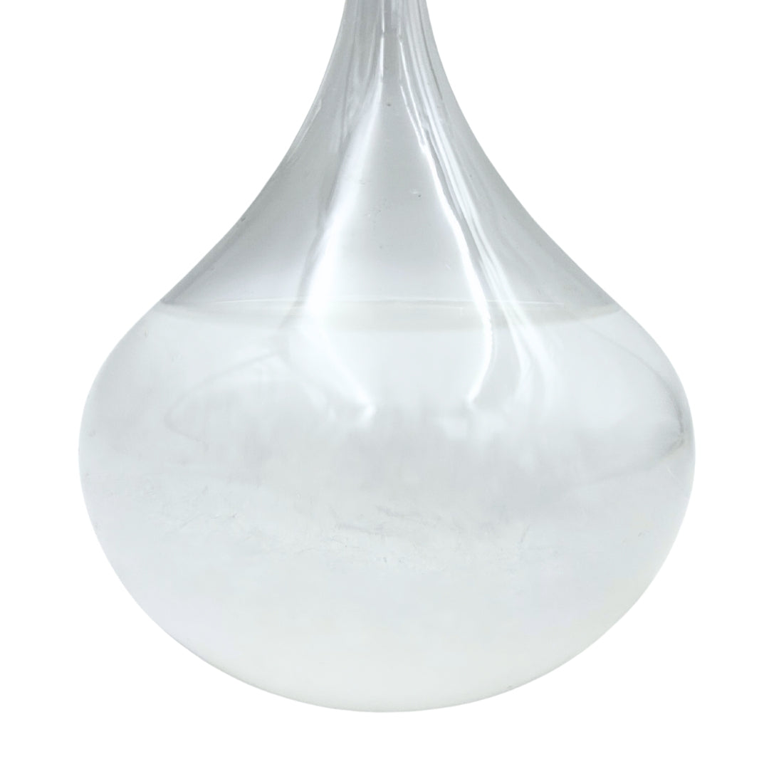 Fitzroy Sturm-Barometer – Tropfen Storm Glass mit Gravur-Personalisierung – elegantes Geschenk in Tropfenform, Höhe 11 cm, Glasgefäß mit einzigartigen Kristallen, die auf Wetteränderungen reagieren