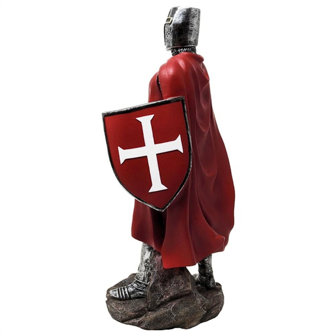 Figur eines Kreuzritters 30 cm aus Polyresin mit Möglichkeit zur Personalisierung durch Gravur