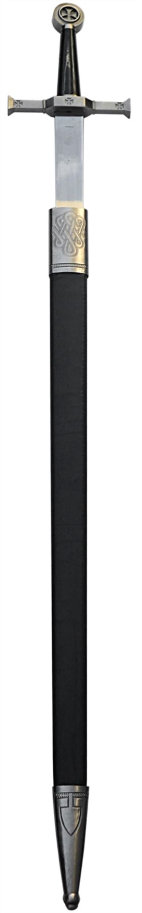 Stählernes Ritterschwert 84 cm in Scheide - Replik - SW-114