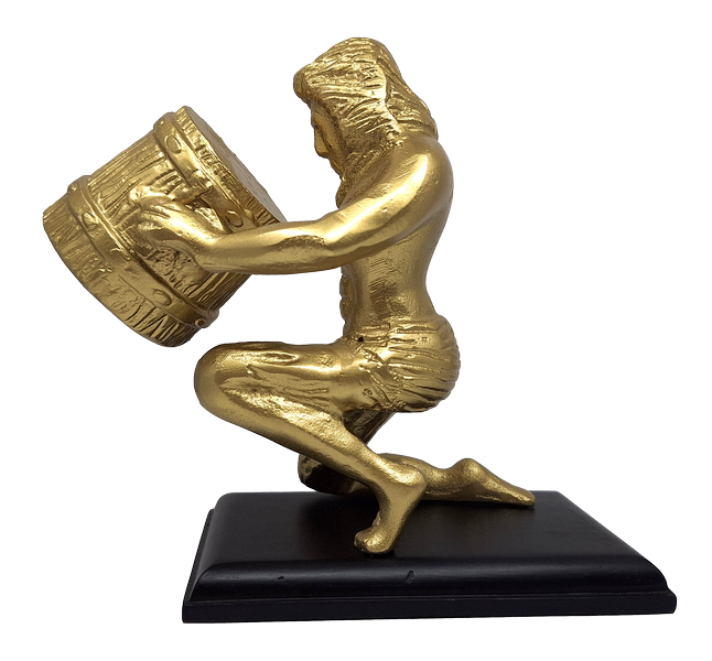 Goldene Dekofigur - Wassermann- AQU2