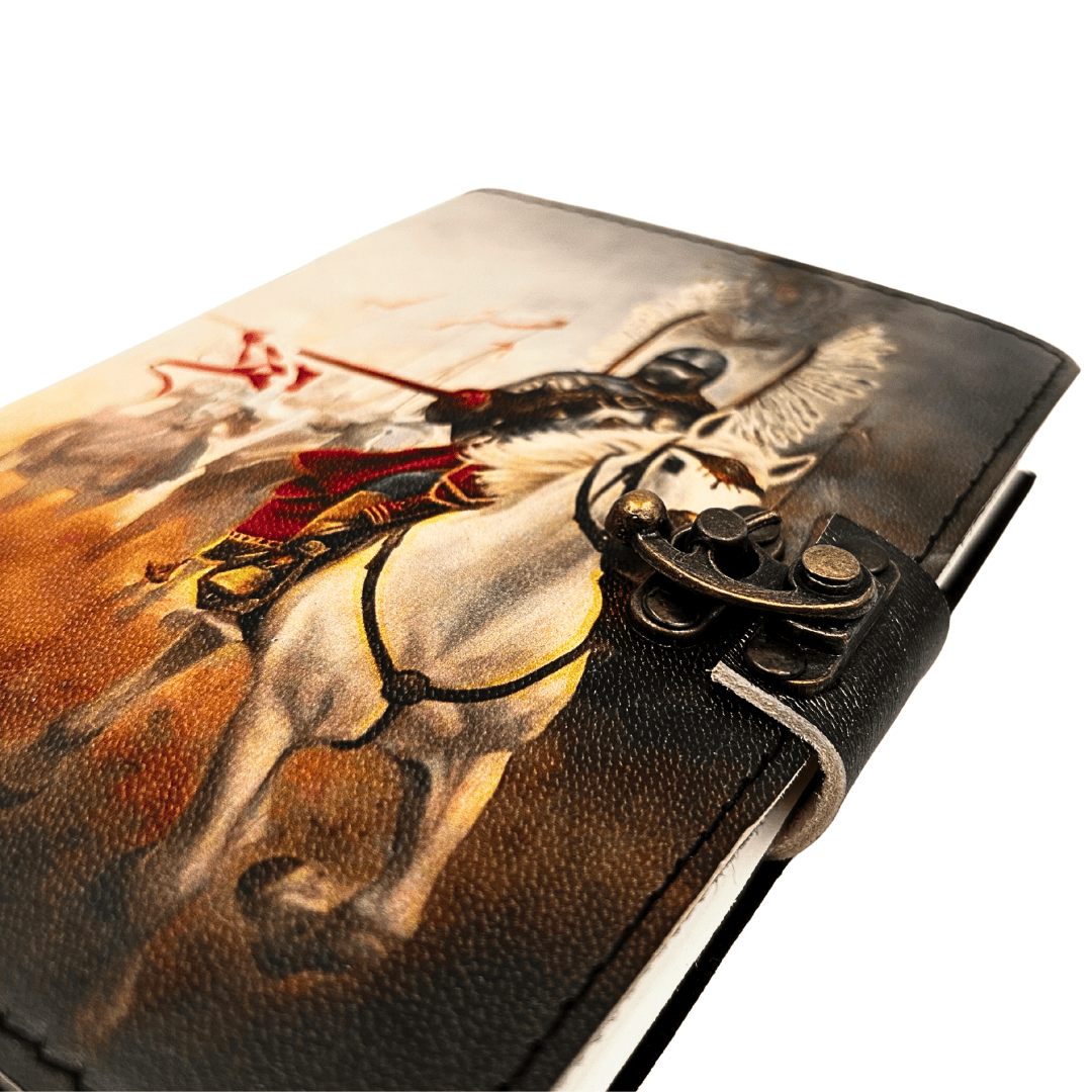 Ledernotizbuch Tagebuch Hussaria patriotisch - 200 Seiten - AH14