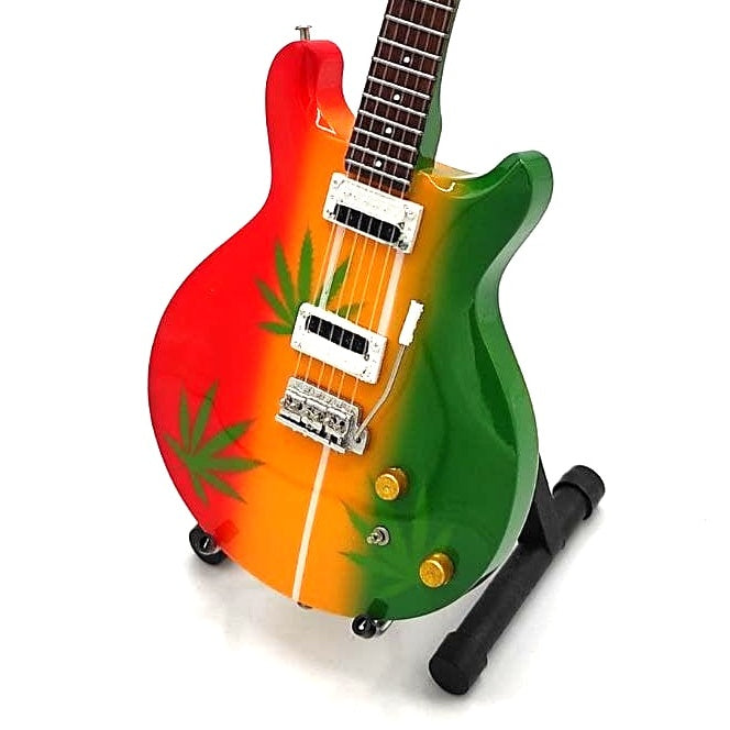 Mini-Gitarre im Stil von Bob Marley Tribute Ganja MGT-0468