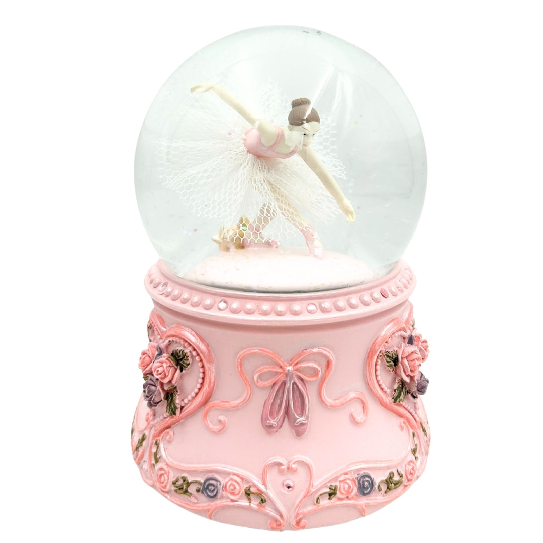 Spieluhr mit tanzender Ballerina in Glaskugel 15cm – MG-963